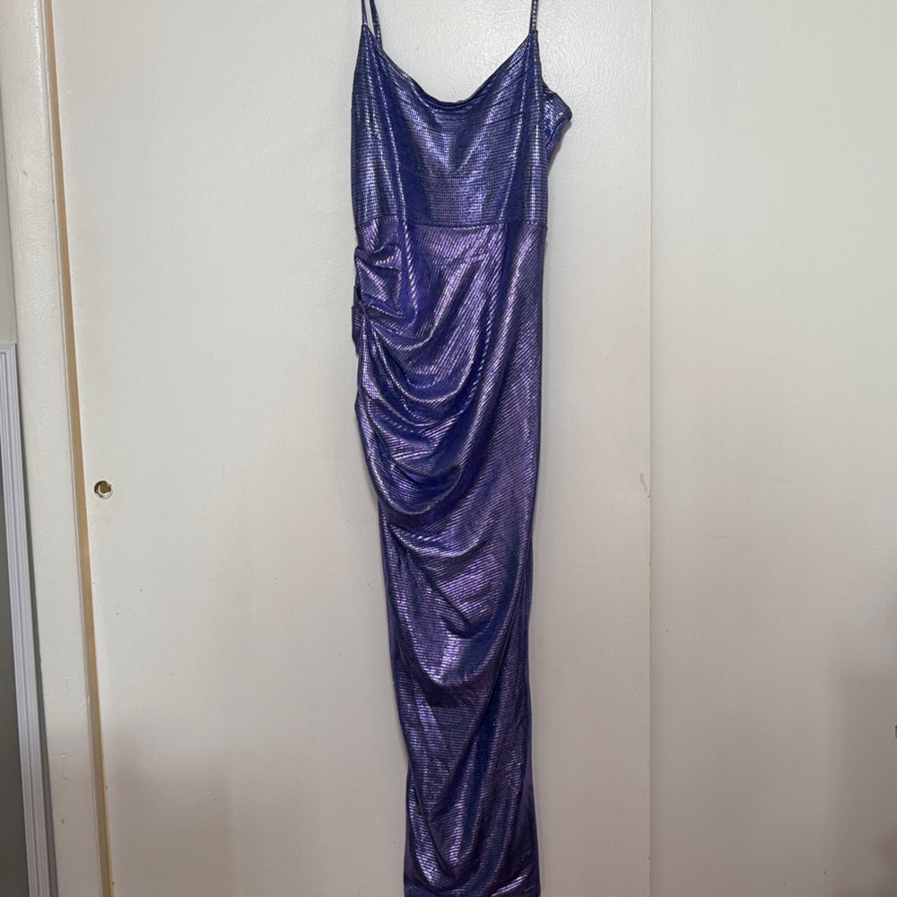 JLUXLABEL Purple Metallic Dress